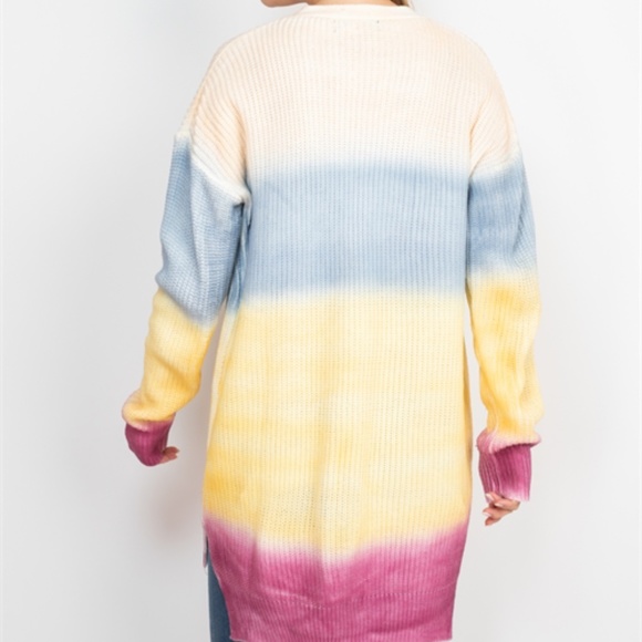Tie Dye Sweater knit cardigan - Picture 9 of 13